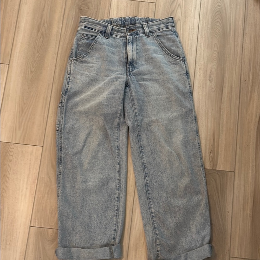 Levi's Blue Flare Wide Leg Jeans